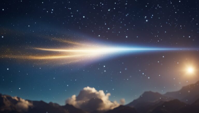 comet in the night sky